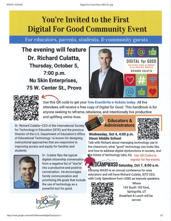 digital for good flyer